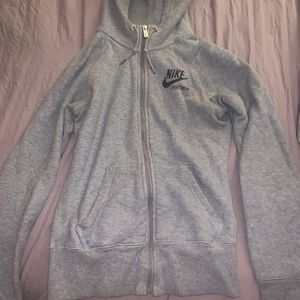 Grey Nike zip sweatshirt
